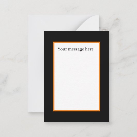 かわいい子たちのハロウィンの黒猫にメッセージを添える ノートカード (裏面)