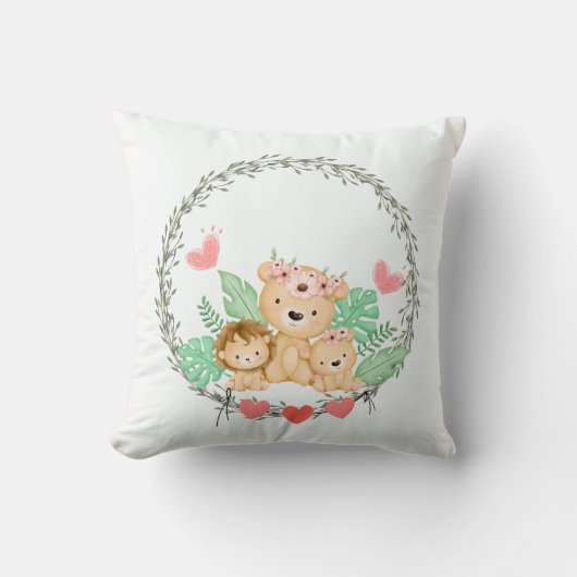 かわいい子たち クッション (正面)