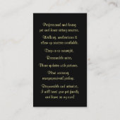 かわいい子と花inホームハウスとペット座る 名刺 (裏面)