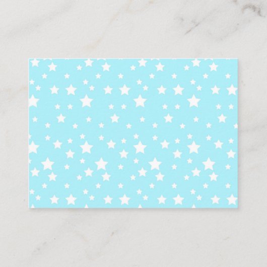 かわいい子どもが赤ちゃんのシャワーを予約する エンクロージャーカード (裏面)