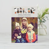かわいい子どもたちのハロウィーンフォトカード 招待状 (スタンド正面)