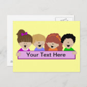 かわいい子どもたちの保育用はがき ポストカード (正面/裏面)