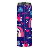 かわいい子どもたちの縫い目のない模様、虹、雲、 タンブラー (裏面)