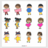 かわいい子どもたち シール (シート)