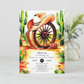 かわいい子どものカウボーイ誕生日 招待状 (スタンド正面)