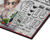 かわいい子どものシェフのガラス製まな板 カッティングボード (角)