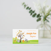 かわいい子どもの保育所サファリ動物 名刺 (スタンド正面)