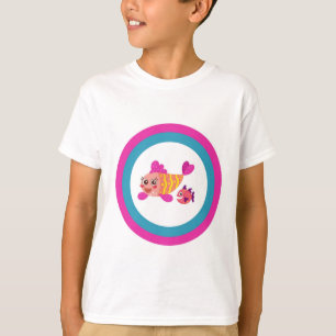 かわいい子どものTシャツ2匹の漫画魚 Tシャツ