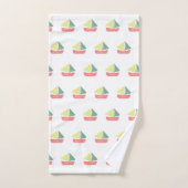 かわいい子どもセーリングボートバスルーム用タオルセット バスタオルセット (ハンドタオル)