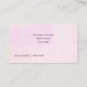 かわいい子どもダンスバレエ教室ビジネスカード 名刺 (裏面)