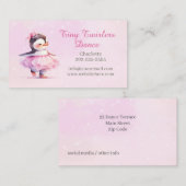 かわいい子どもダンスバレエ教室ビジネスカード 名刺 (正面/裏面)