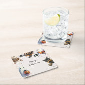 かわいい子どもハローウィンパーティ スクエアペーパーコースター (インサイチュ)