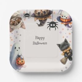 かわいい子どもハローウィンパーティ ペーパープレート