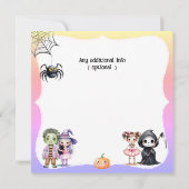 *かわいい子どもハローウィンパーティ 招待状 (裏面)