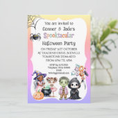 かわいい子どもハローウィンパーティ 招待状 (スタンド正面)