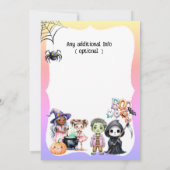 かわいい子どもハローウィンパーティ 招待状 (裏面)