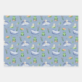 かわいい子どもファーム&アニマルパターン ラッピングペーパーシート (正面2)