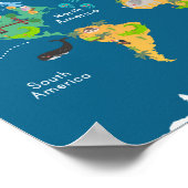 かわいい子どもマップのポスター ポスター (角)