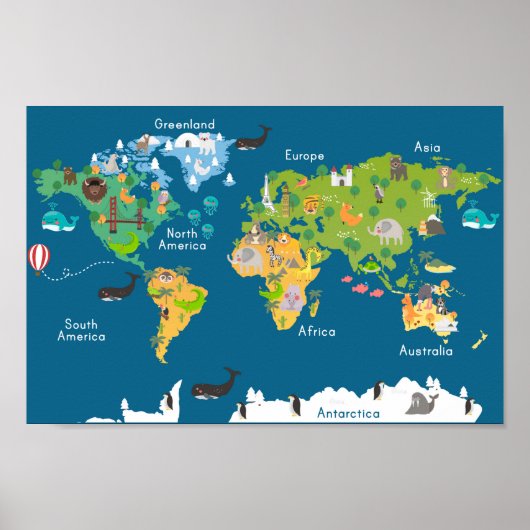 かわいい子どもマップのポスター ポスター (正面)