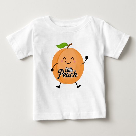 かわいい子どもユニセックスの小さな桃 ベビーTシャツ (正面)