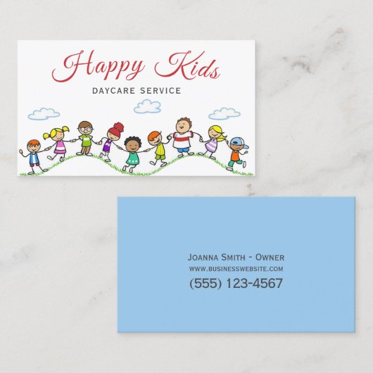 かわいい子ども保育園子預かりサービス 名刺 (正面/裏面)