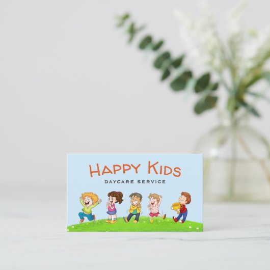 かわいい子ども保育子預かりサービス 名刺 (スタンド正面)