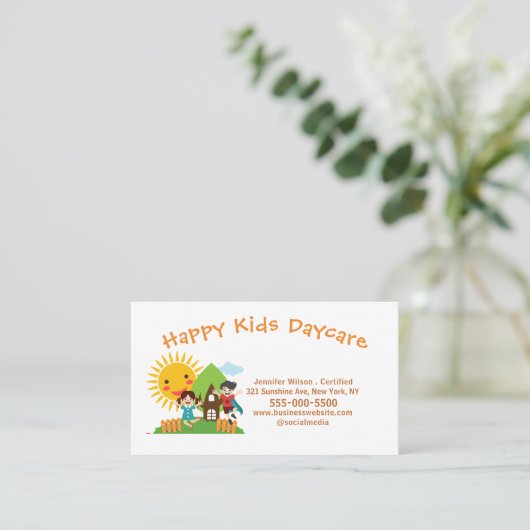 かわいい子ども保育所 名刺 (スタンド正面)