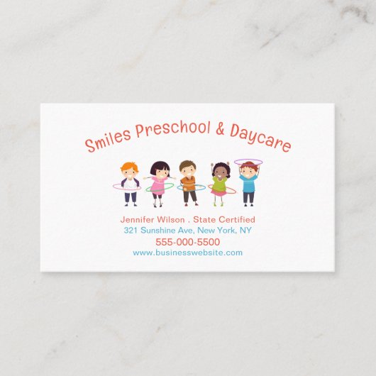 かわいい子ども保育所 名刺 (正面)