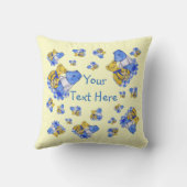 かわいい子ども写真3歳のクマ クッション (裏面)