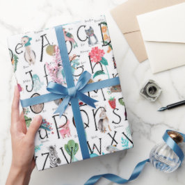 かわいい子ども子供部屋ABC |アルファベットパターン ラッピングペーパー