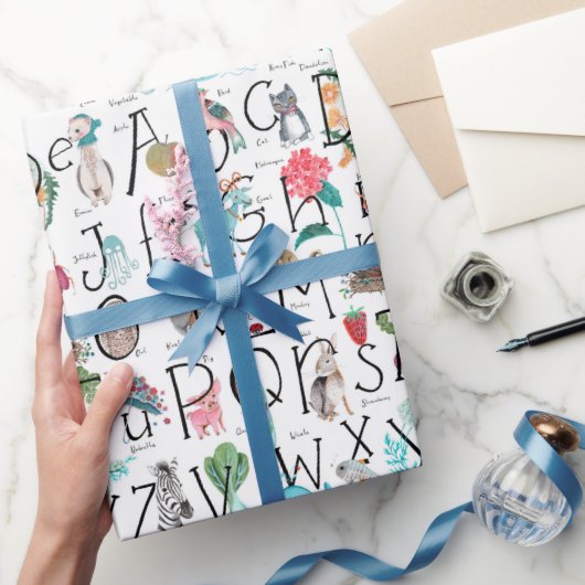 かわいい子ども子供部屋ABC |アルファベットパターン ラッピングペーパー (ギフト)