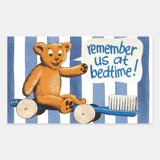 かわいい子ども歯科医 長方形シール (正面)