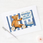 かわいい子ども歯科医 長方形シール (封筒)