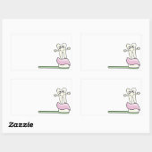 かわいい子ども歯科医 長方形シール (シート)