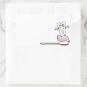 かわいい子ども歯科医 長方形シール (バッグ)