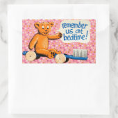 かわいい子ども歯科医 長方形シール (バッグ)