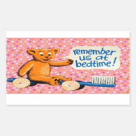 かわいい子ども歯科医 長方形シール