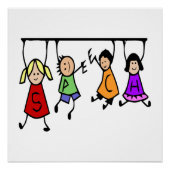 かわいい子ども漫画の持ち主スピーチの言葉 ポスター (正面)