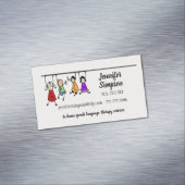 かわいい子ども漫画の持ち主スピーチの言葉 マグネット名刺 (インサイチュ)