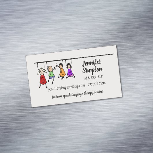かわいい子ども漫画の持ち主スピーチの言葉 マグネット名刺 (インサイチュ)