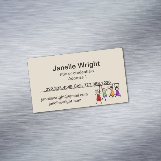 かわいい子ども漫画の持ち主スピーチの言葉 マグネット名刺 (インサイチュ)