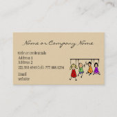 かわいい子ども漫画の持ち主スピーチの言葉 名刺 (正面)