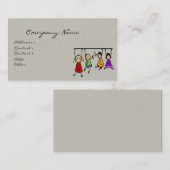 かわいい子ども漫画の持ち主スピーチの言葉 名刺 (正面/裏面)