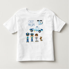 かわいい子ども漫画の警官（ファーストネーム） トドラーTシャツ