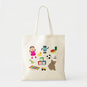 かわいい子ども玩具パターン トートバッグ