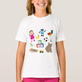 かわいい子ども玩具パターン Tシャツ