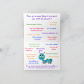 かわいい子ども用いもむしカパーソナライズされたード –  カード (内部)