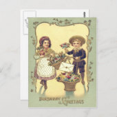 かわいい子ども用花束 ポストカード (正面/裏面)