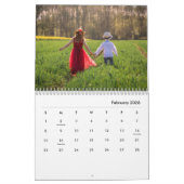 かわいい子ども自然アウトドア作品 カレンダー (2月 2026)