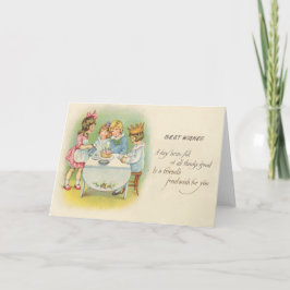 かわいい子ども誕生日パーティーケーキ カード